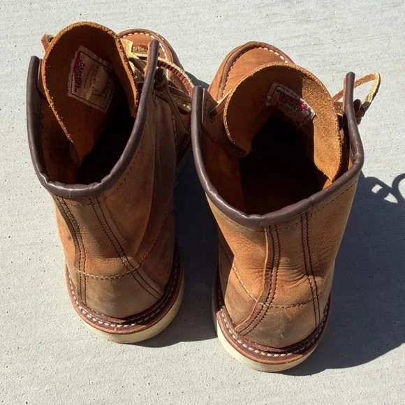 Red Wing Shoes Tan Leather Men's Boots - Picture 6 of 7
